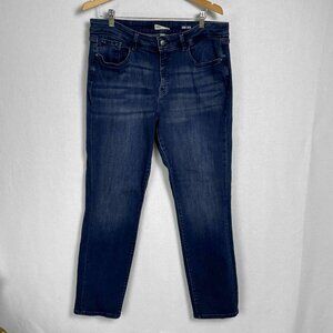 WARP + WEFT Oak Oakland Straight Leg Womens Jeans Dark Wash with Stretch Size 16